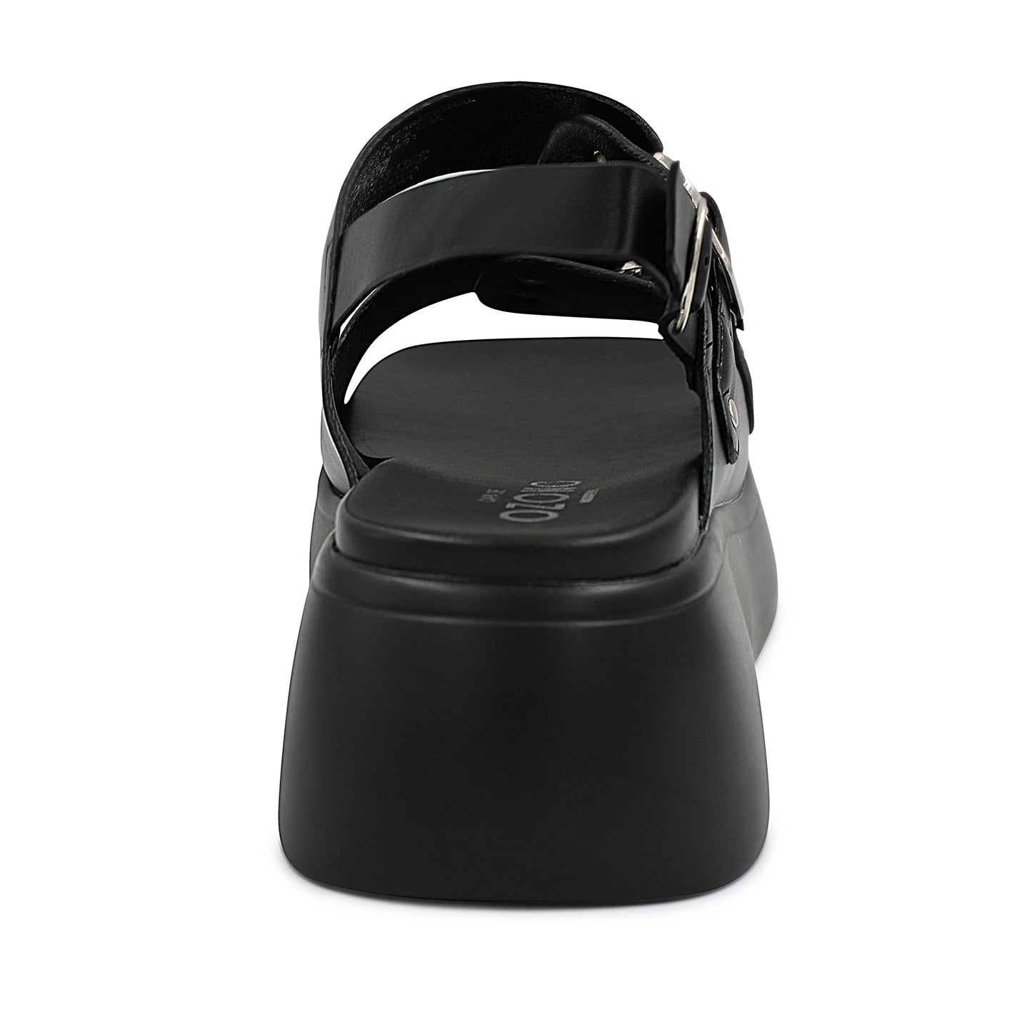 Sandalia doble tira color negro para dama CAPA DE OZONO - 671601