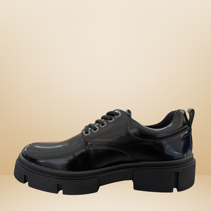 Zapato casual negro de plataforma para caballero - Fashino -GA5602
