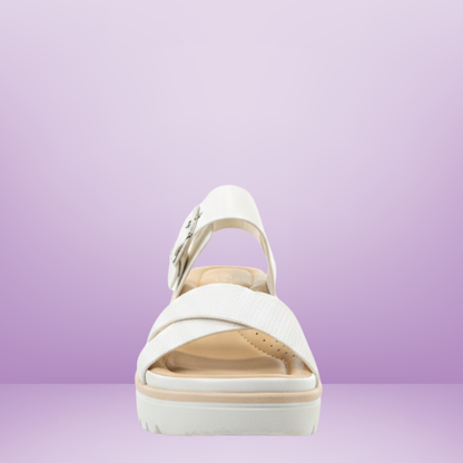 Sandalias con plataforma via urbana -Blanco- 7891-4