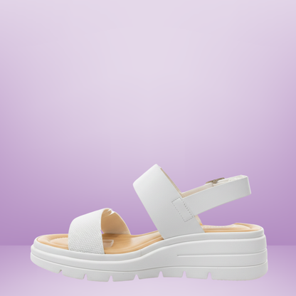 Sandalias con plataforma via urbana -Blanco- 7891-4