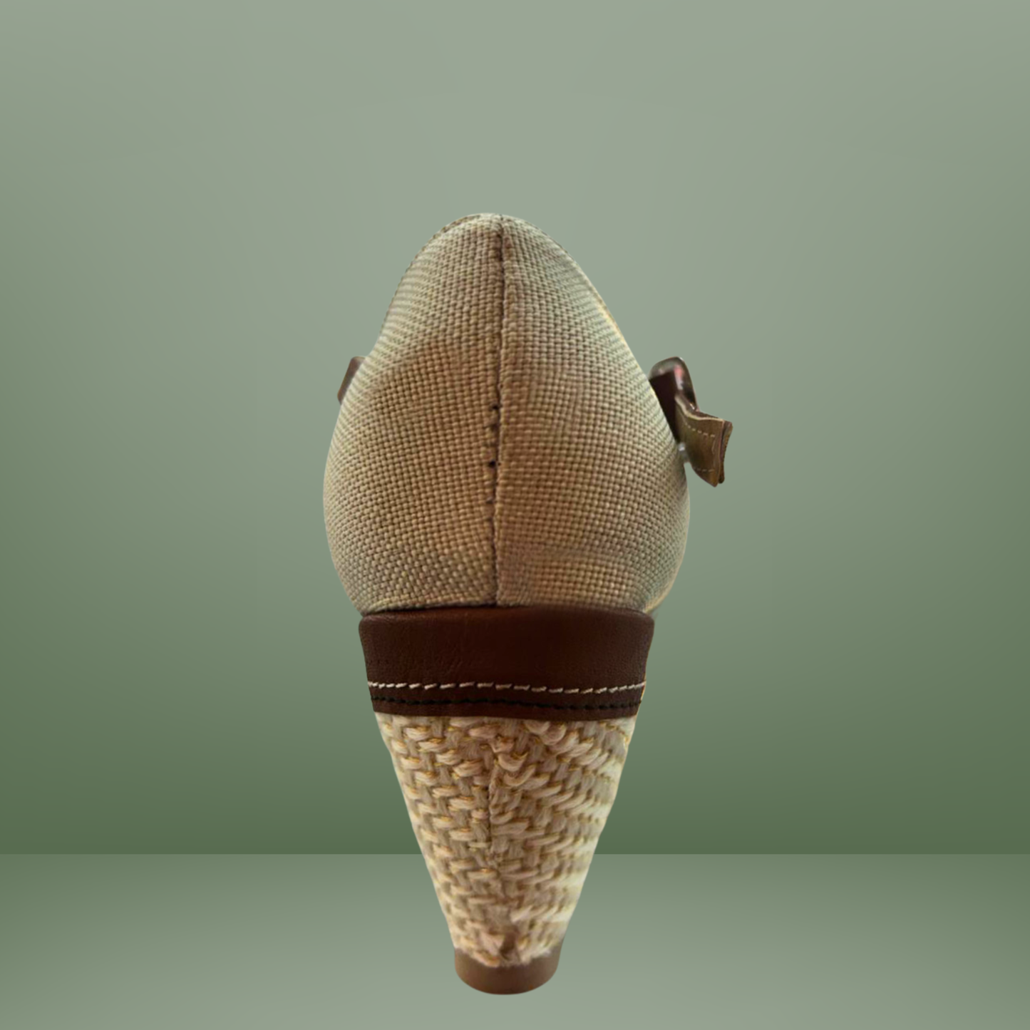 Sandalia beige casual para dama Fredels- 7074