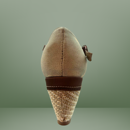 Sandalia beige casual para dama Fredels- 7074