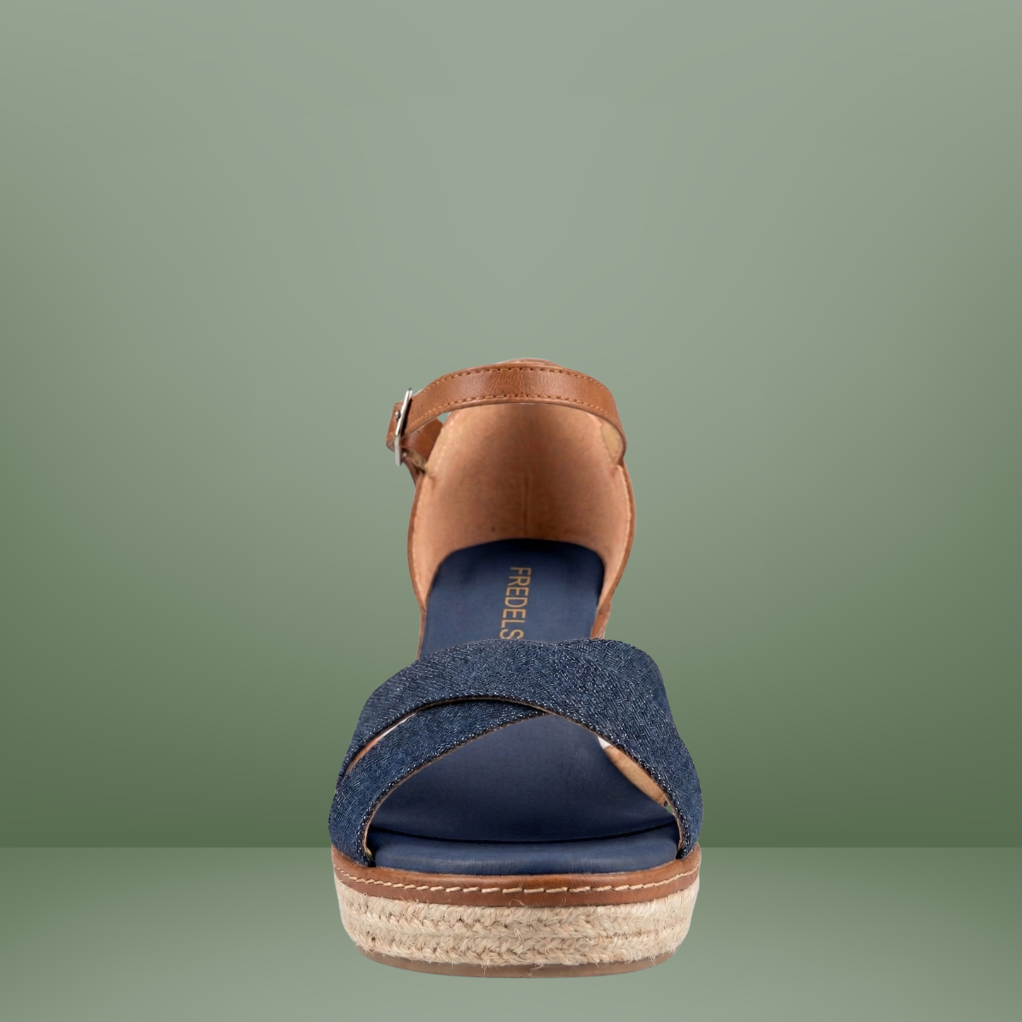 Sandalia beige casual para dama Fredels- 7074