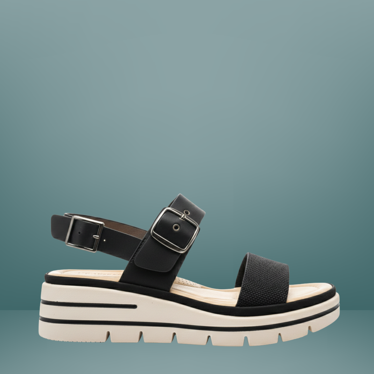 Sandalias con plataforma via urbana -Blanco- 7891-4