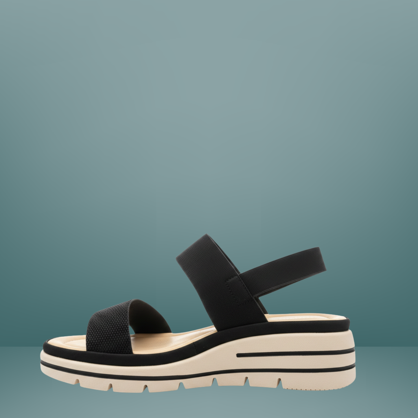 Sandalias con plataforma via urbana -Blanco- 7891-4