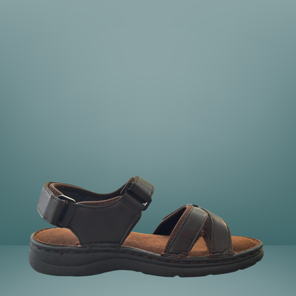 Sandalia casual para caballero café -611501