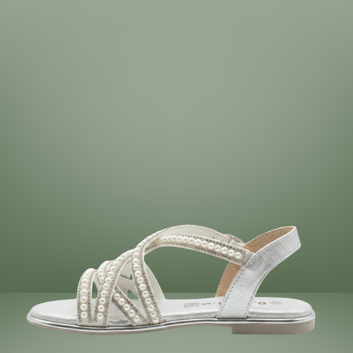 Sandalia plana con detalles de tira cruzada-Fredels 119