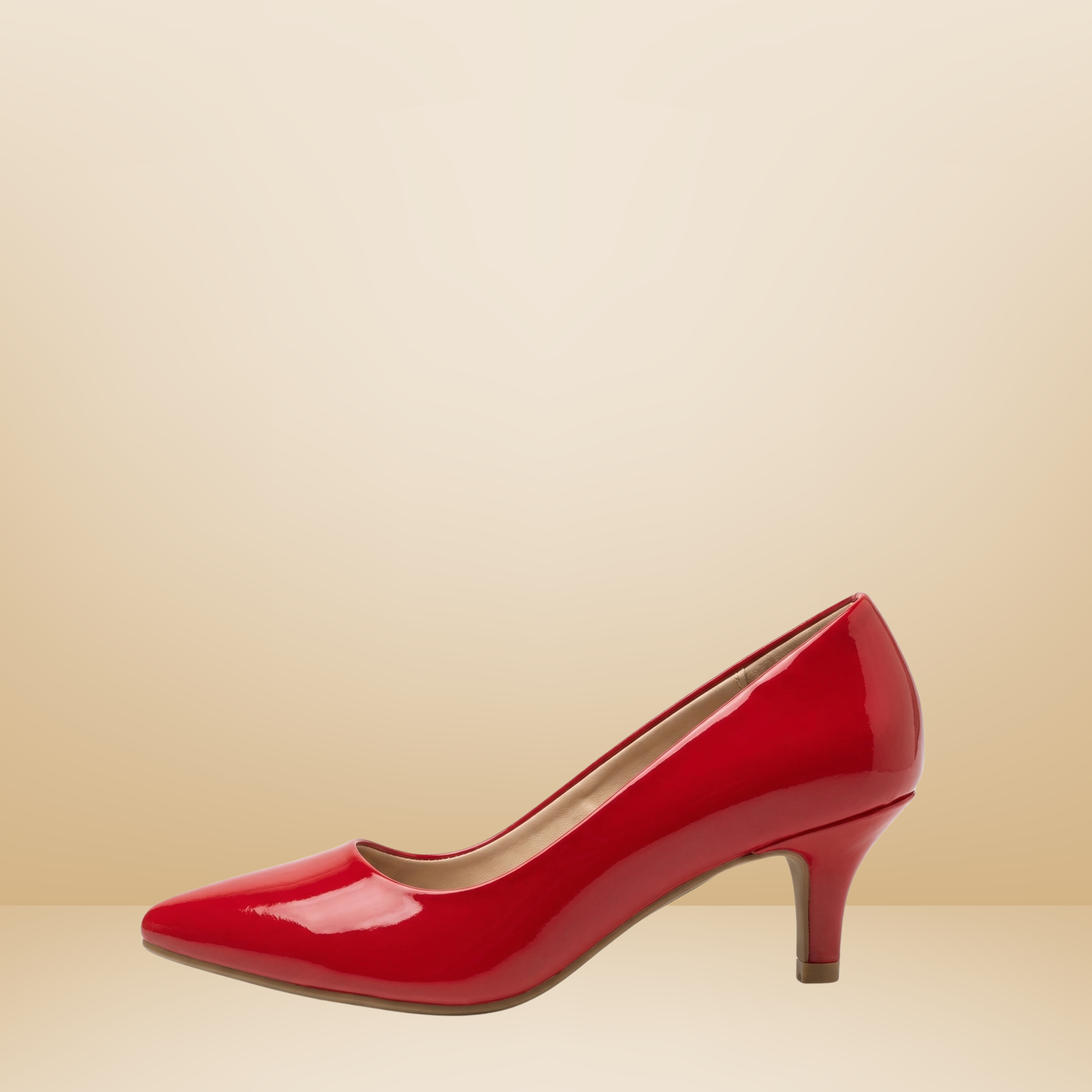 Zapatilla de charol color rojo -Paulina-35501