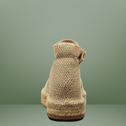 Sandalia tipo alpargata con bordado floral - 683410