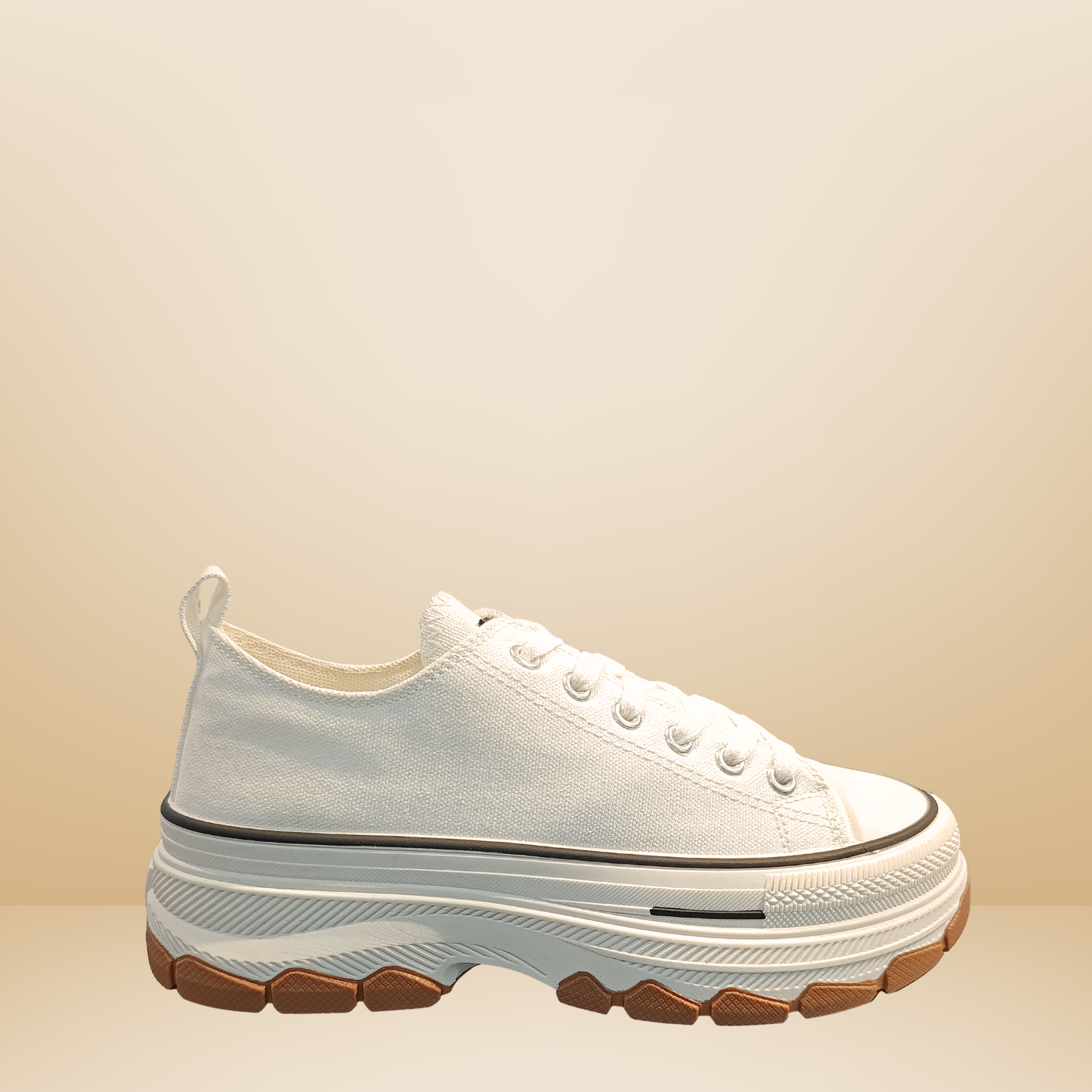 Tenis Been class para dama -Blanco lona-19106