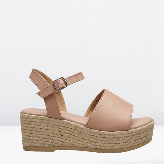 Sandalia con plataforma fredels -Nude-8232