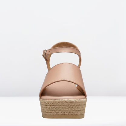 Sandalia con plataforma fredels -Nude-8232