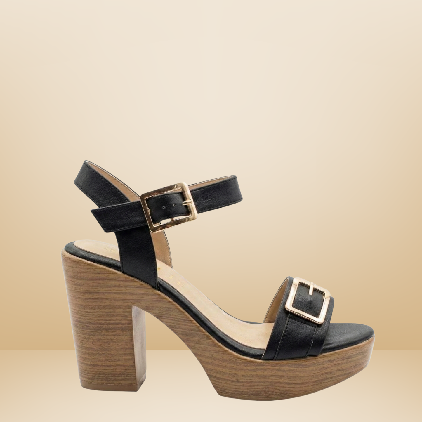 Sandalia con tacon tipo madera-Paulie 3769- hueso