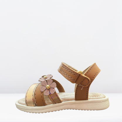 Sandalias para niña con detalles de flores-BM1092