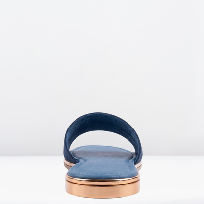 Sandalia azul con detalles de piedra tornasol - Beenclass-19833