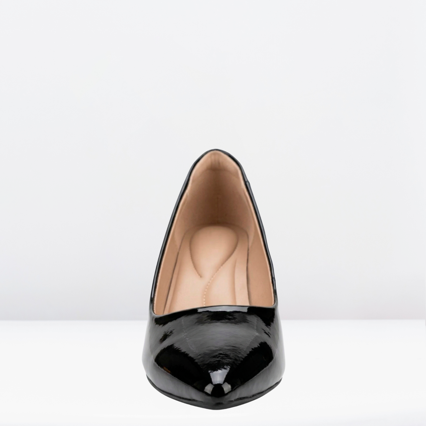 Zapatilla de tacón grueso been class-Charol negro-20156