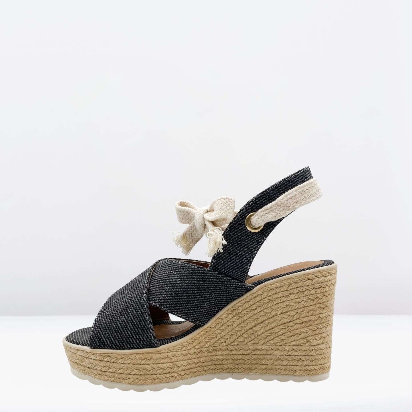 Sandalia de plataforma tipo yute Beige- Beenclass-19840
