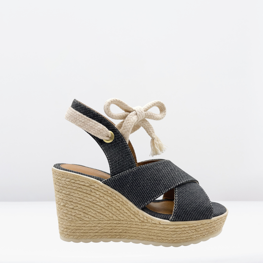 Sandalia de plataforma tipo yute Beige- Beenclass-19840