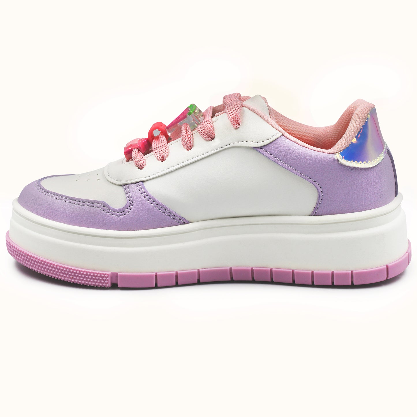Tenis para niña Bambino color lila con blanco - BM682