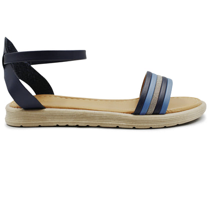 Sandalias Been Class para dama color azul marino - 19021