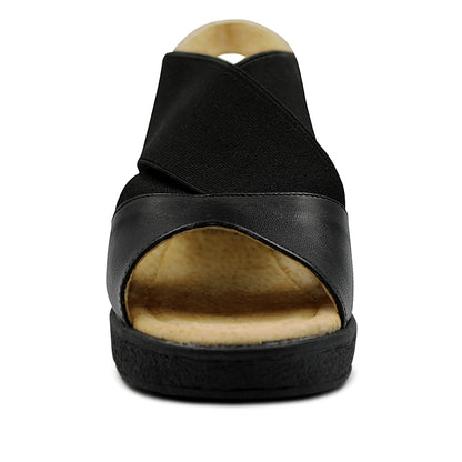 Sandalias para dama Bonatto de piel color negro - 201