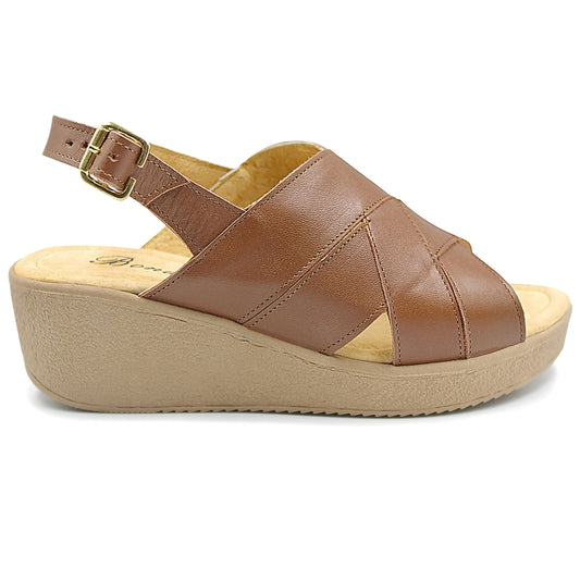 Sandalias para dama Bonatto color marrón - 214