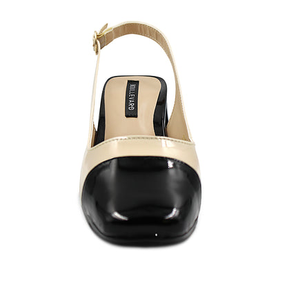 Tacones BOULLEVARD bicolor textura  charol  para dama - SC5093