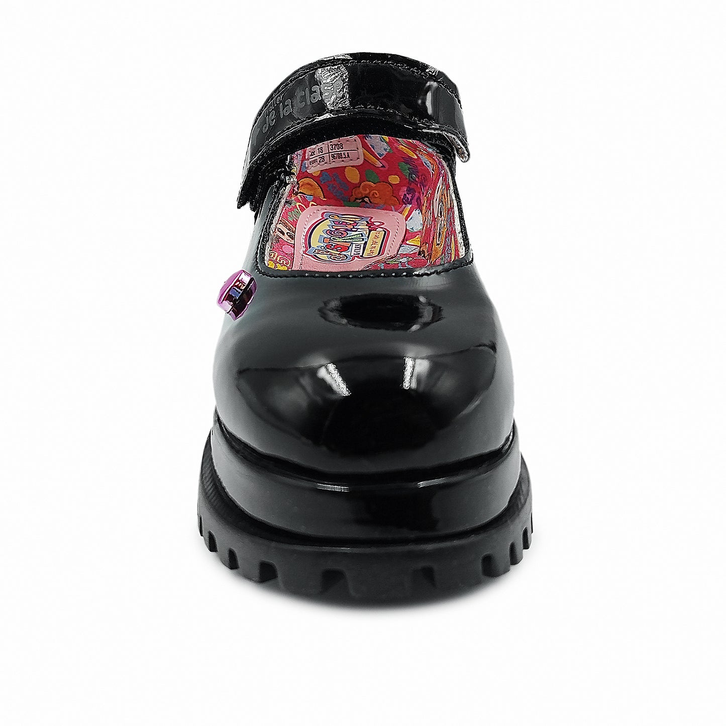 Zapatos escolares Distroller de charol con correa para niña - 967085A