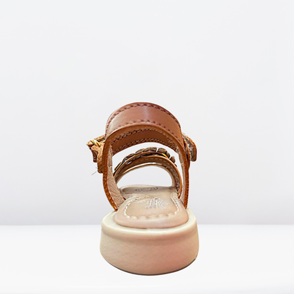 Sandalias para niña con detalles de flores-BM1092