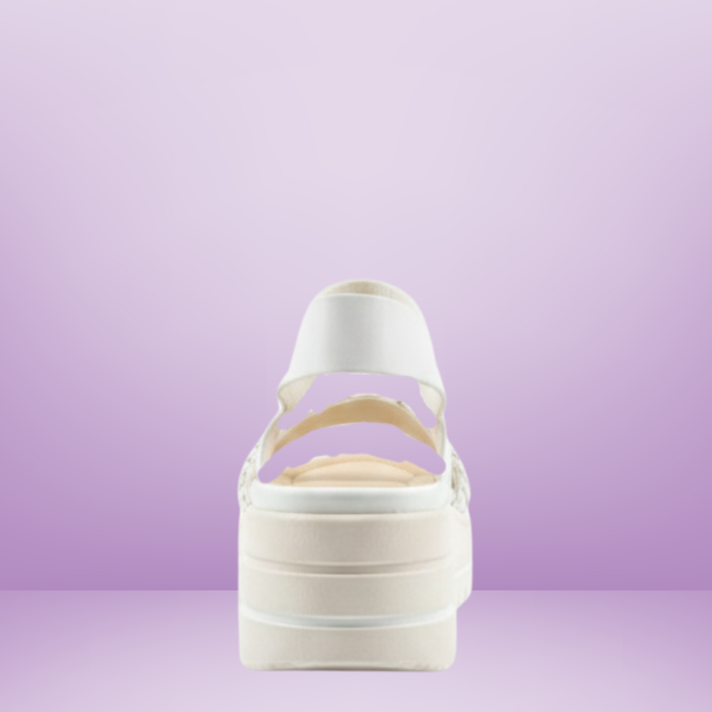 Sandalias con plataforma via urbana -Blanco- 7891-4