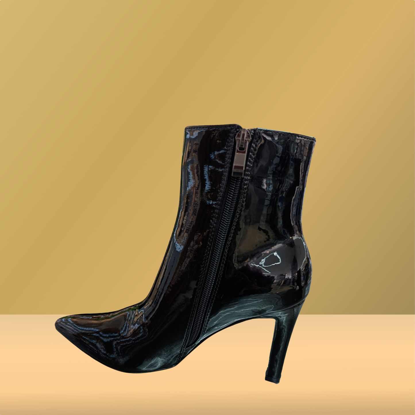 Botas de tacon en charol negro para dama - Berlin - 91303301