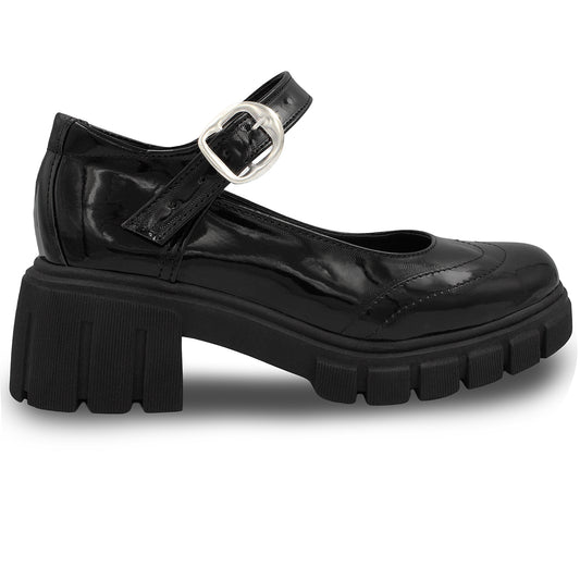 Zapato Escolar Tipo Mary Jane con Plataforma Gruesa-5501