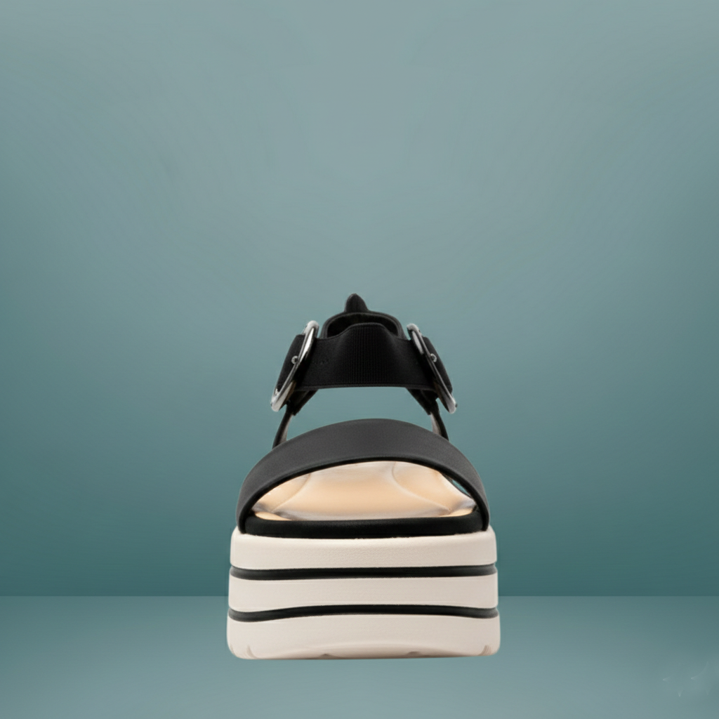 Sandalia de plataforma Via urbana -Negro -28387