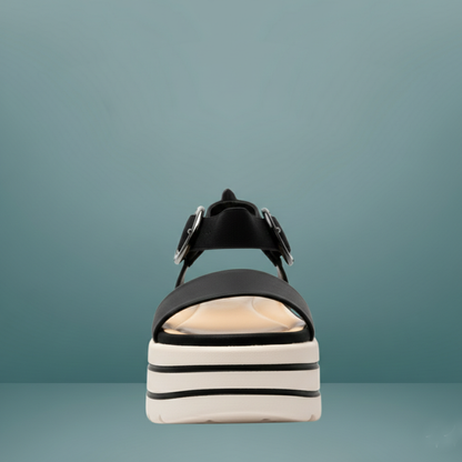 Sandalia de plataforma Via urbana -Negro -28387