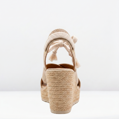 Sandalia de plataforma tipo yute Beige- Beenclass-19840