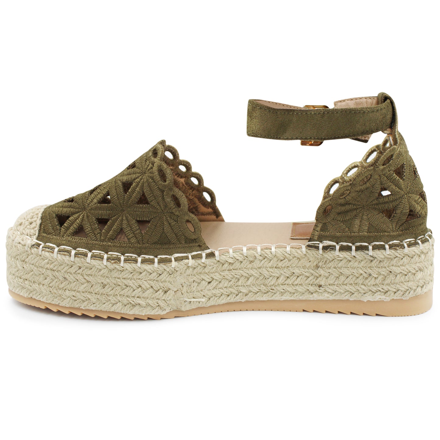 Sandalias verde militar para Dama Ozono- 671501