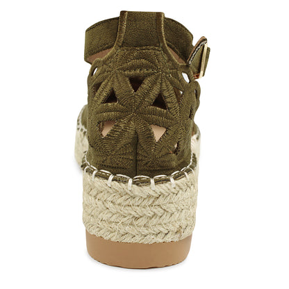 Sandalias verde militar para Dama Ozono- 671501