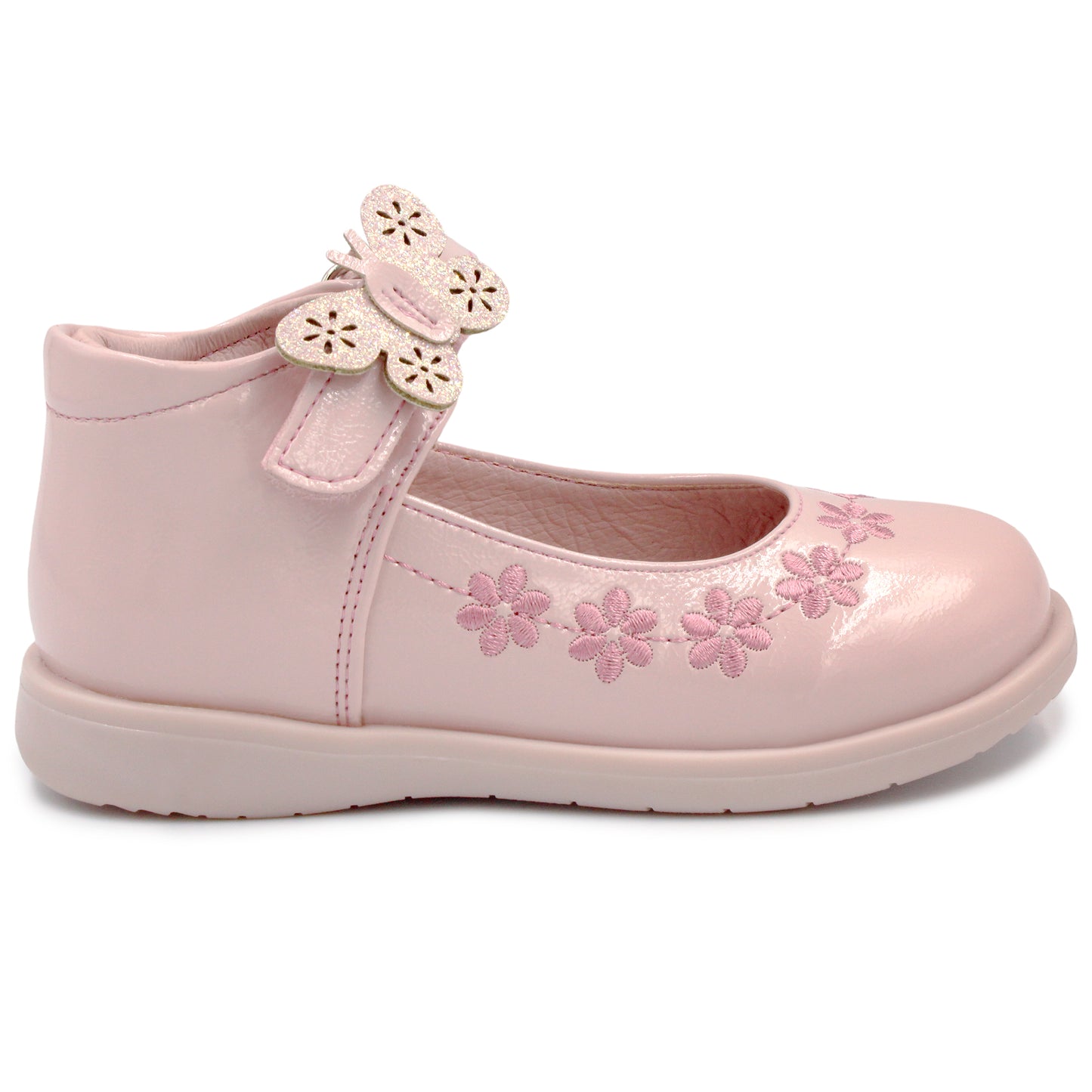 Zapatos de charol con mariposa para niña VA602018