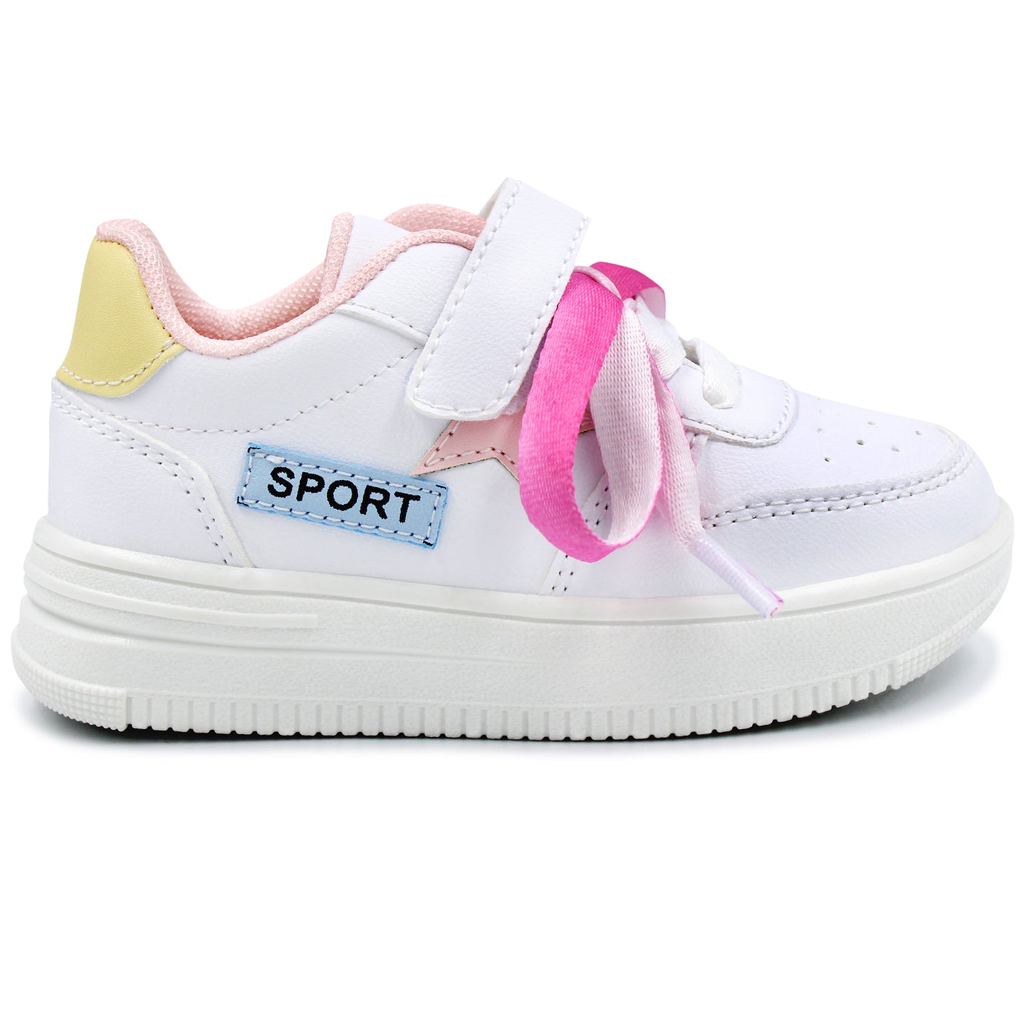 Tenis para niña Viri y Tony con agujetas rosas - 280