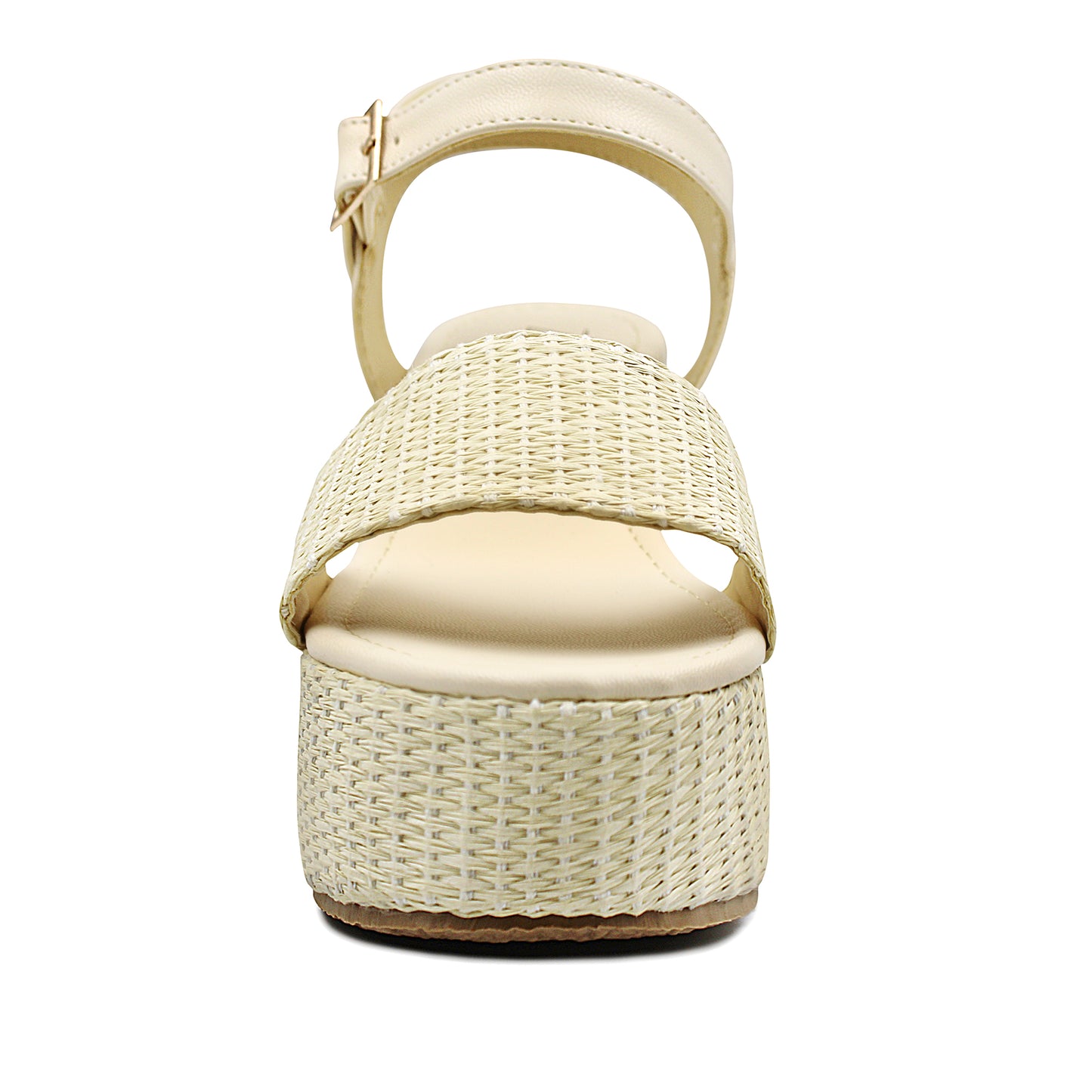 Sandalias de plataforma y junco ZENA para dama - 1640