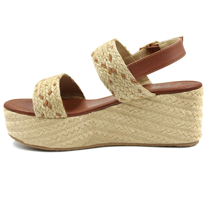 Sandalias ajudtables de yute ZENA para dama - 1642