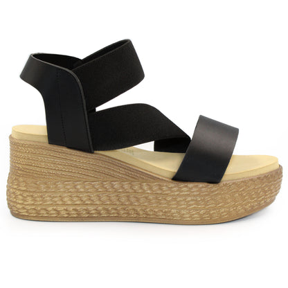 Sandalias con plataforma para dama ZENA negro  - 3962