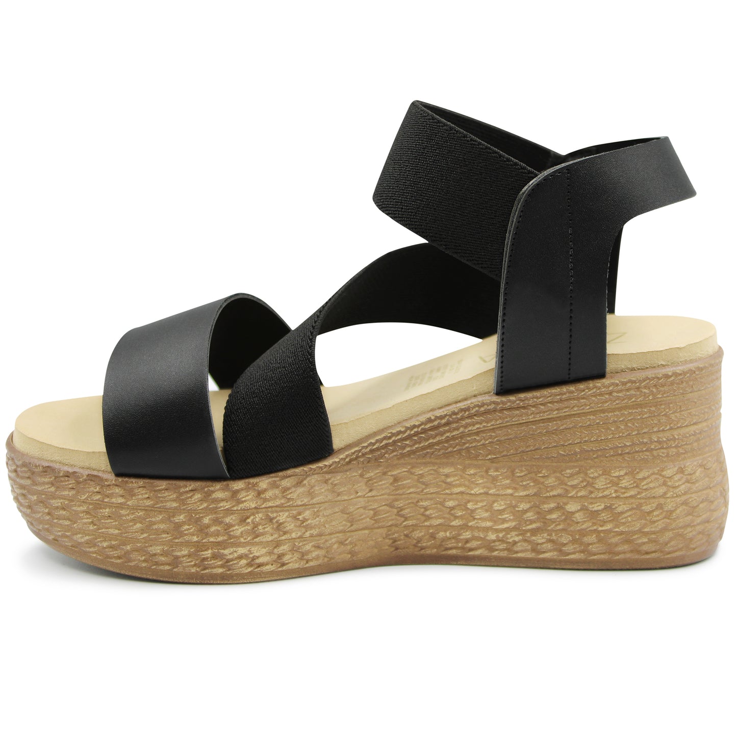 Sandalias con plataforma para dama ZENA negro  - 3962