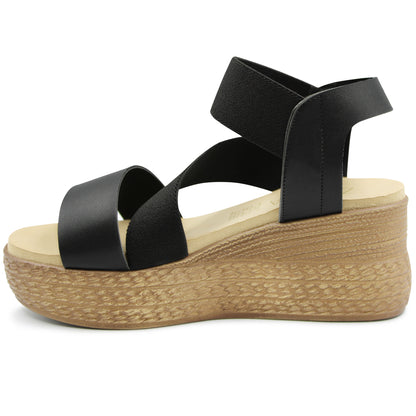 Sandalias con plataforma para dama ZENA negro  - 3962