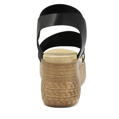 Sandalias con plataforma para dama ZENA negro  - 3962