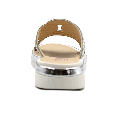 Sandalias Zena con pedrería plateada para dama - 900