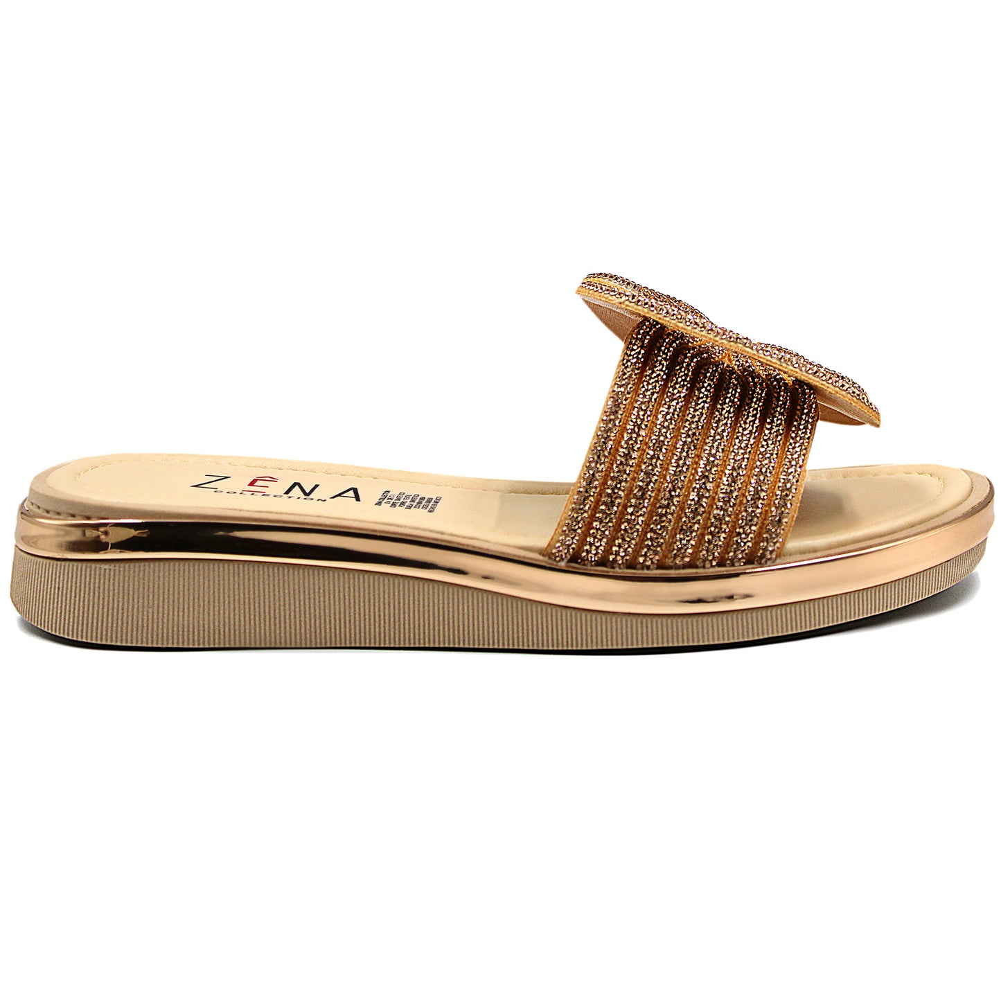 Sandalias para dama con pedrería marca Zena - 905